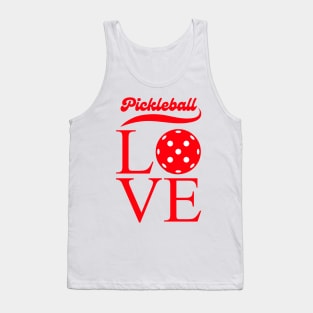 LOVE  Pickleball  , cute design for pickleball players to wear at games and tournaments, Retro style Tank Top